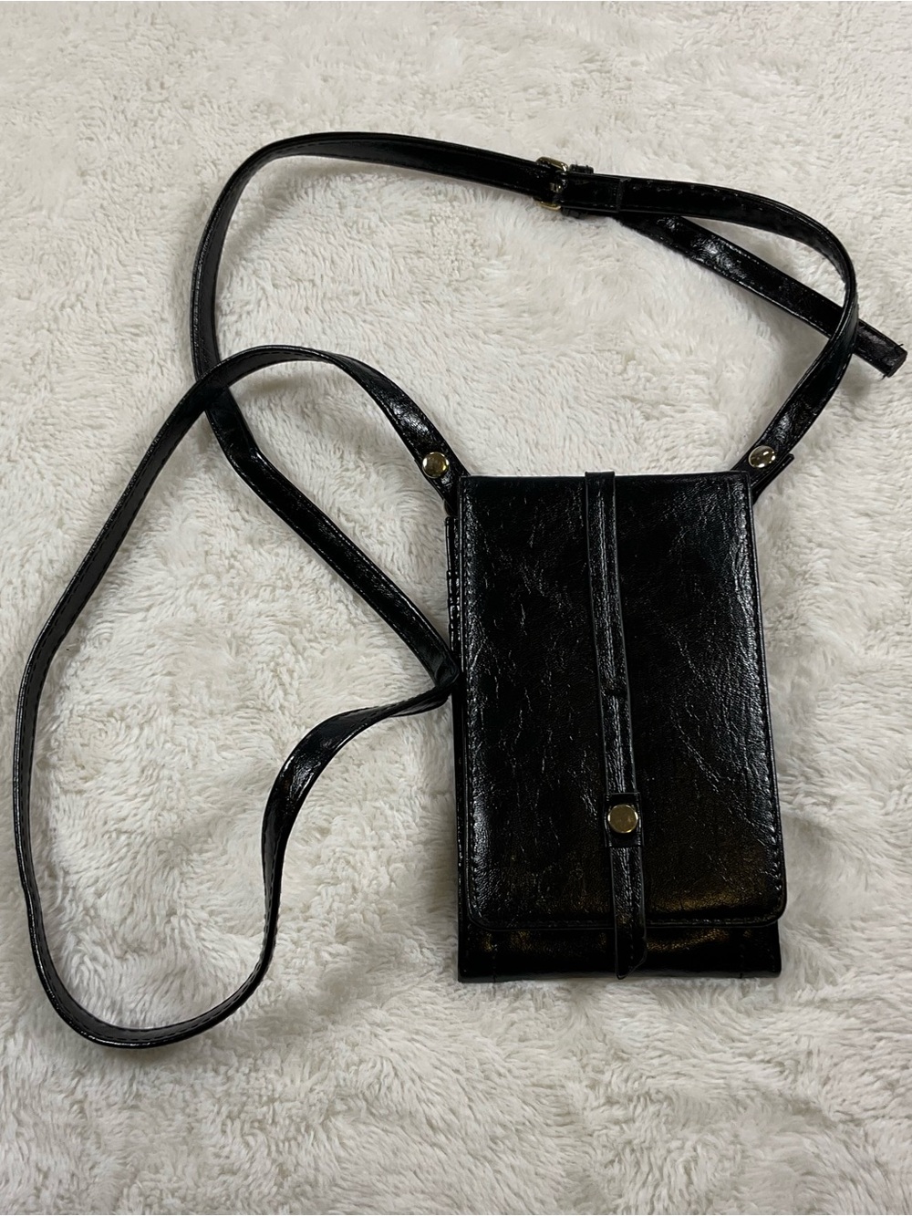 Black Crossbody Phone Wallet - Unbranded
